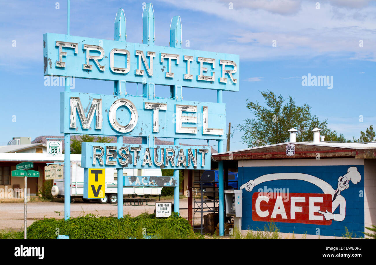 Madre Road US Route 66 in California e Arizona New Mexico Foto Stock