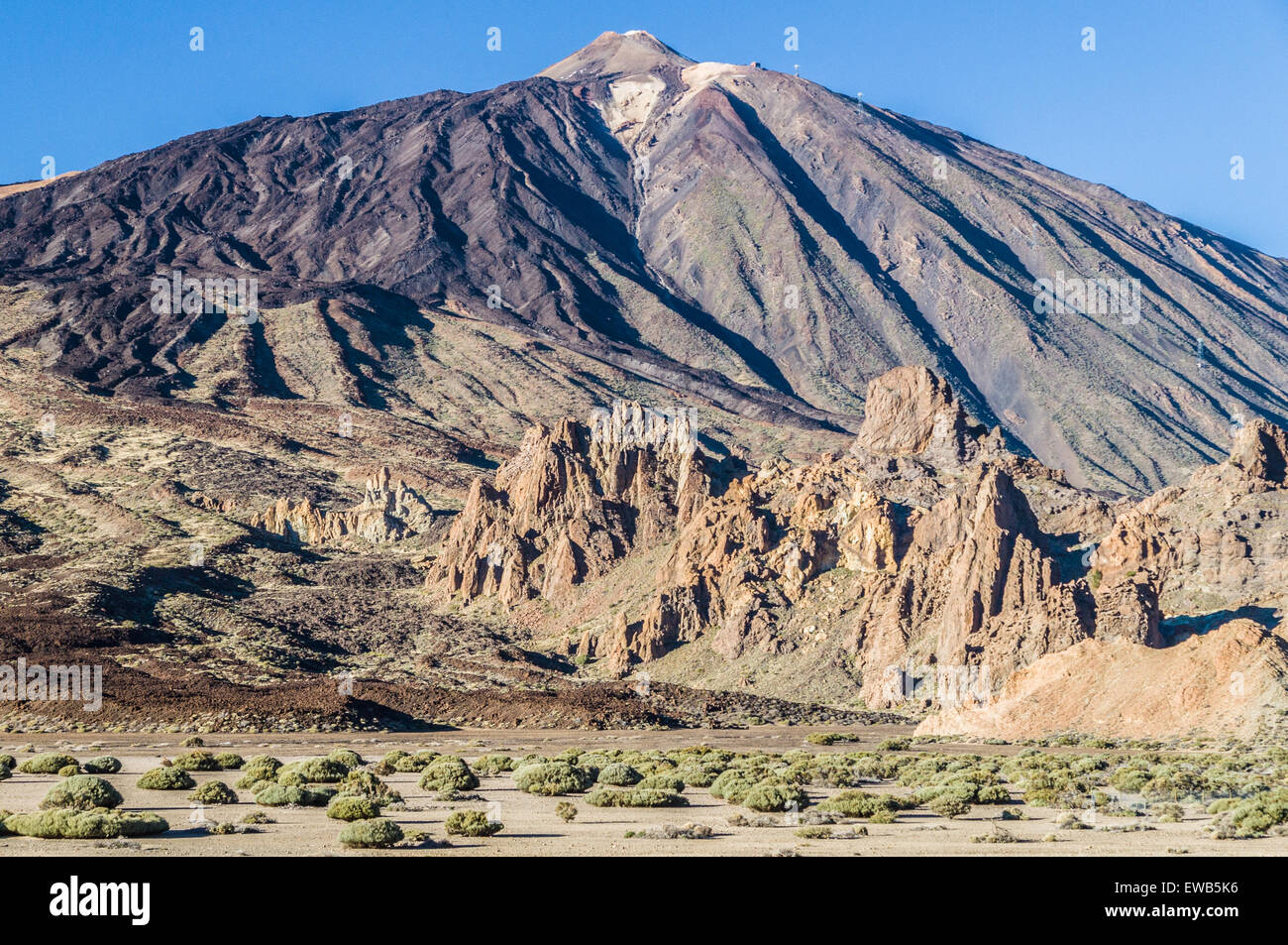 Vulcano Teide e caldera circostante, Tenerife Foto Stock