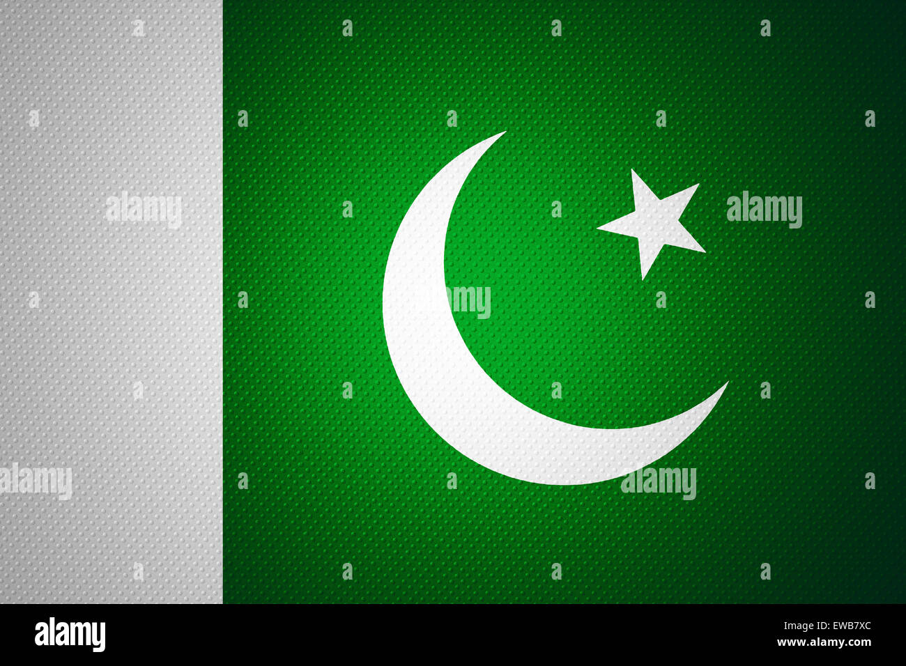 Il Pakistan bandiera o banner pakistano sulla texture astratta Foto Stock