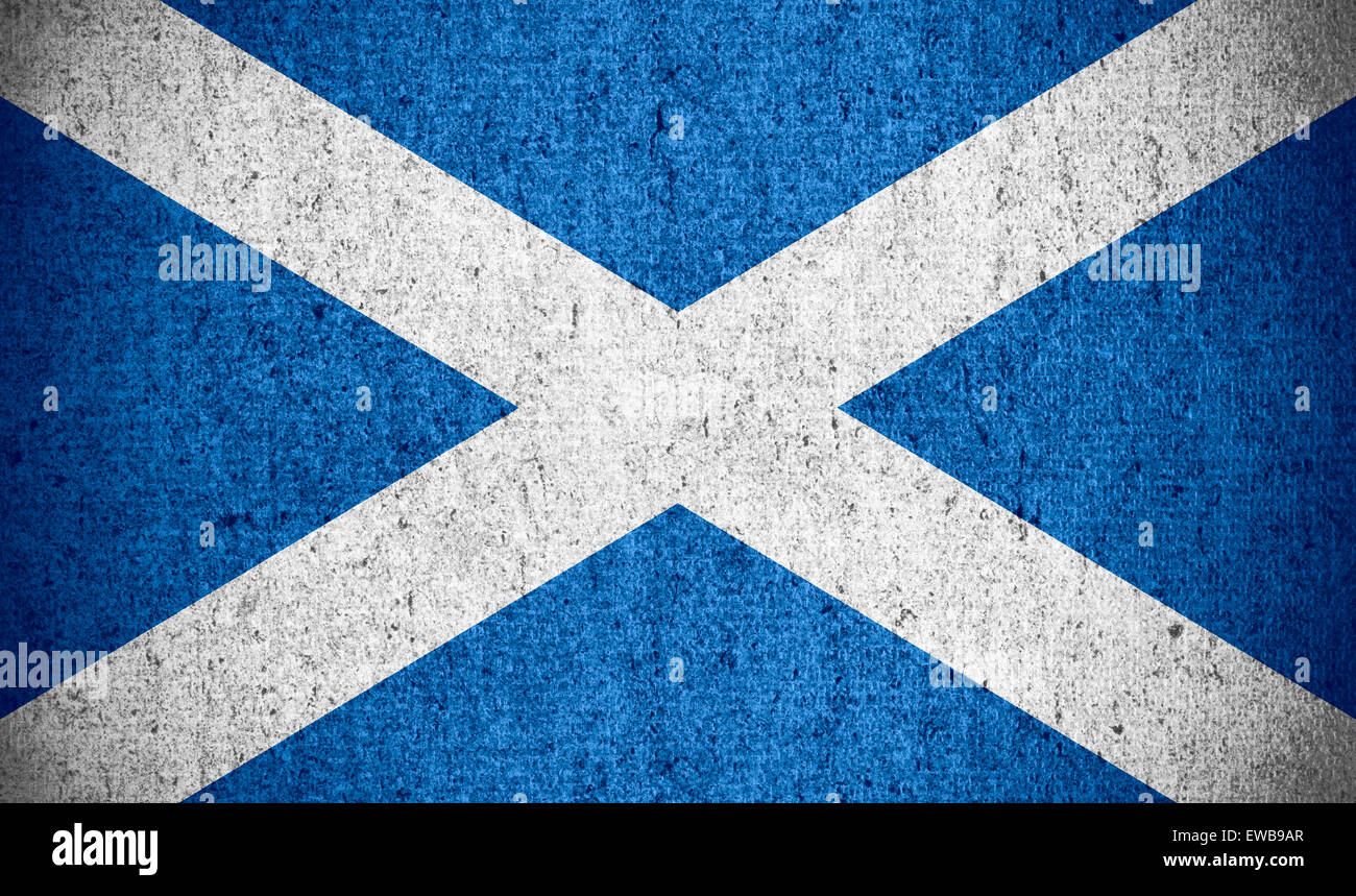 Bandiera della Scozia o Scottish banner sul modello ruvida consistenza Foto Stock