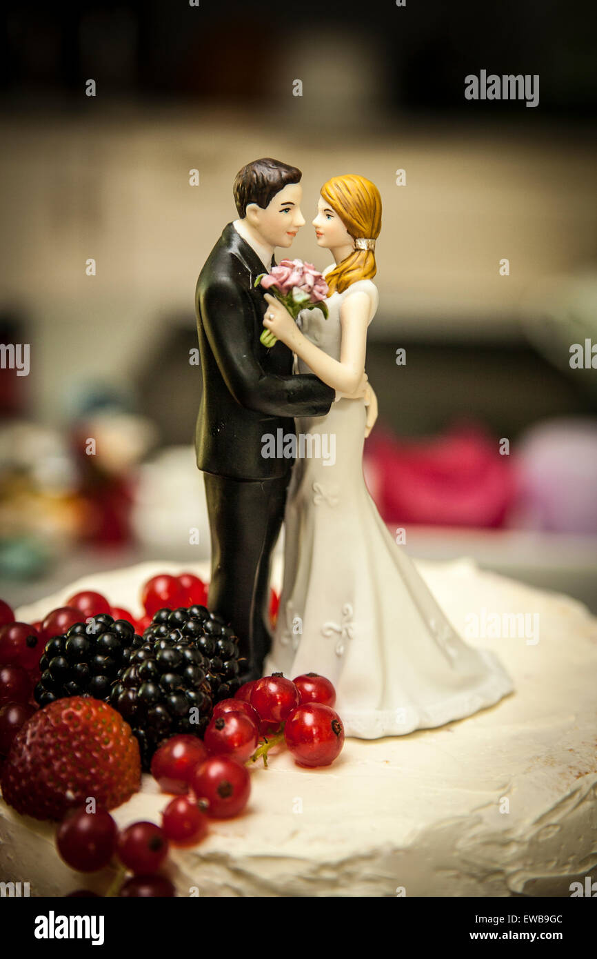 Torta di cerimonia nuziale Foto Stock