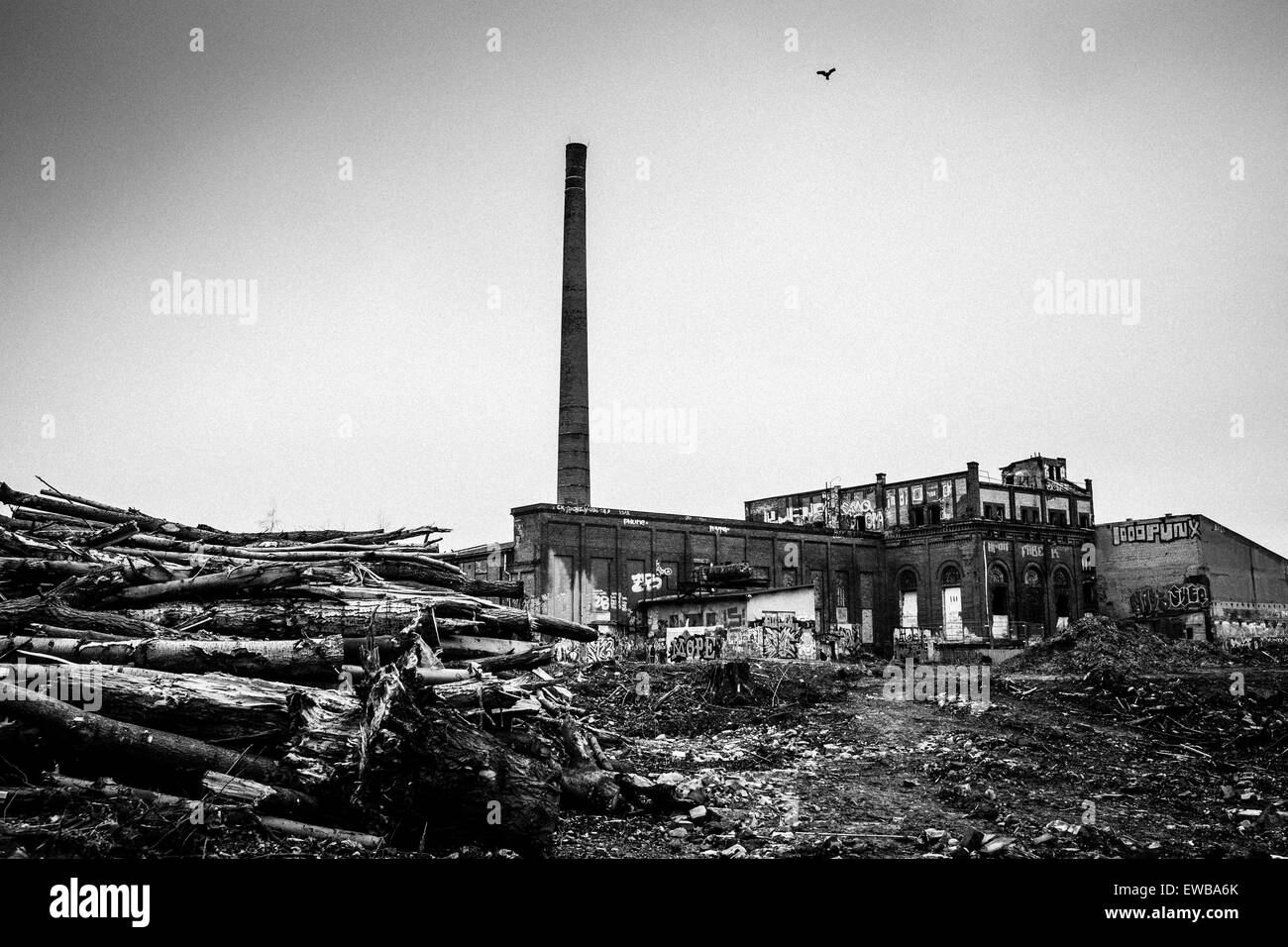 Il vecchio edificio in fabbrica Foto Stock