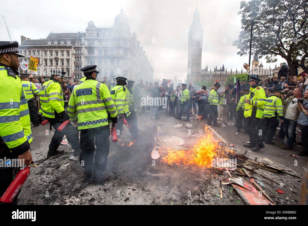 Anti austerità tagli non protesta demo marzo Londra Foto Stock