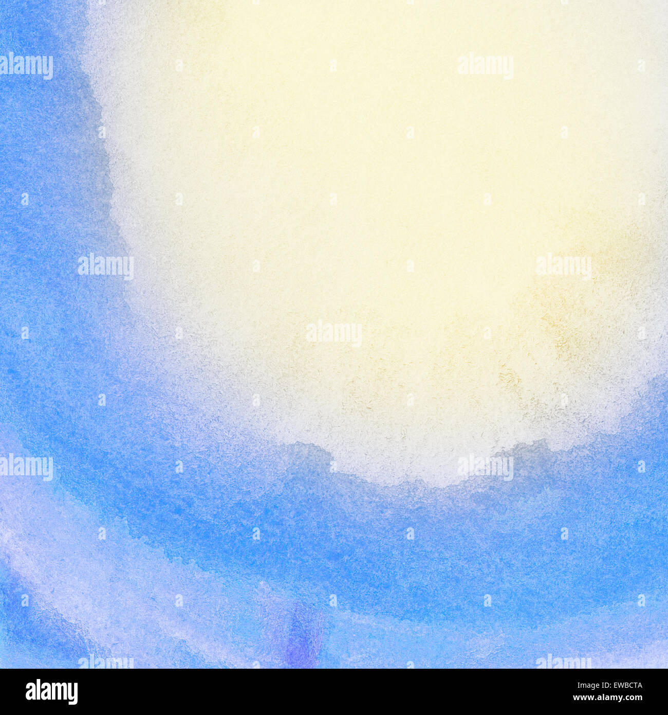 Abstract giallo blu dipinto acquerello splash, sullo sfondo della macchia Foto Stock