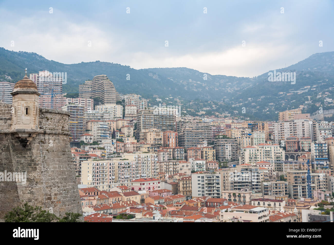 Panorama della città di Monte Carlo a Monaco. Foto Stock