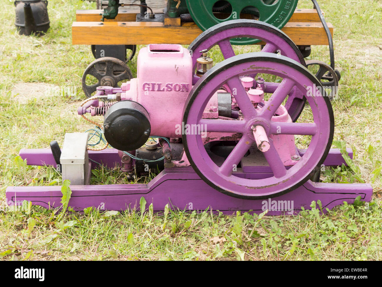 1916 Gilson 1.5 hp motore sul display all'Antique Power Show in Lindsay, Ontario Foto Stock