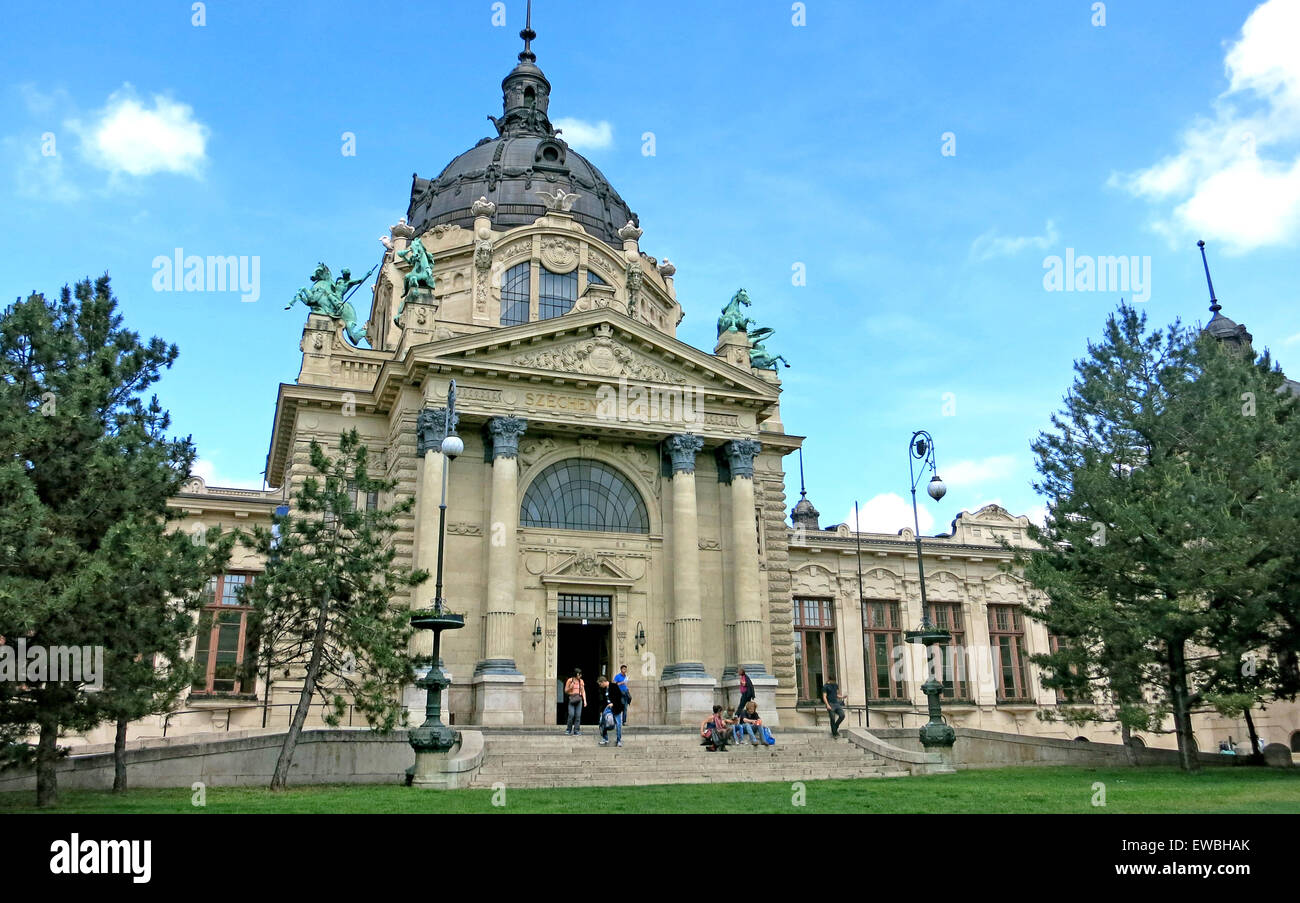 Bagno Termale Széchenyi Budapest Ungheria Foto Stock