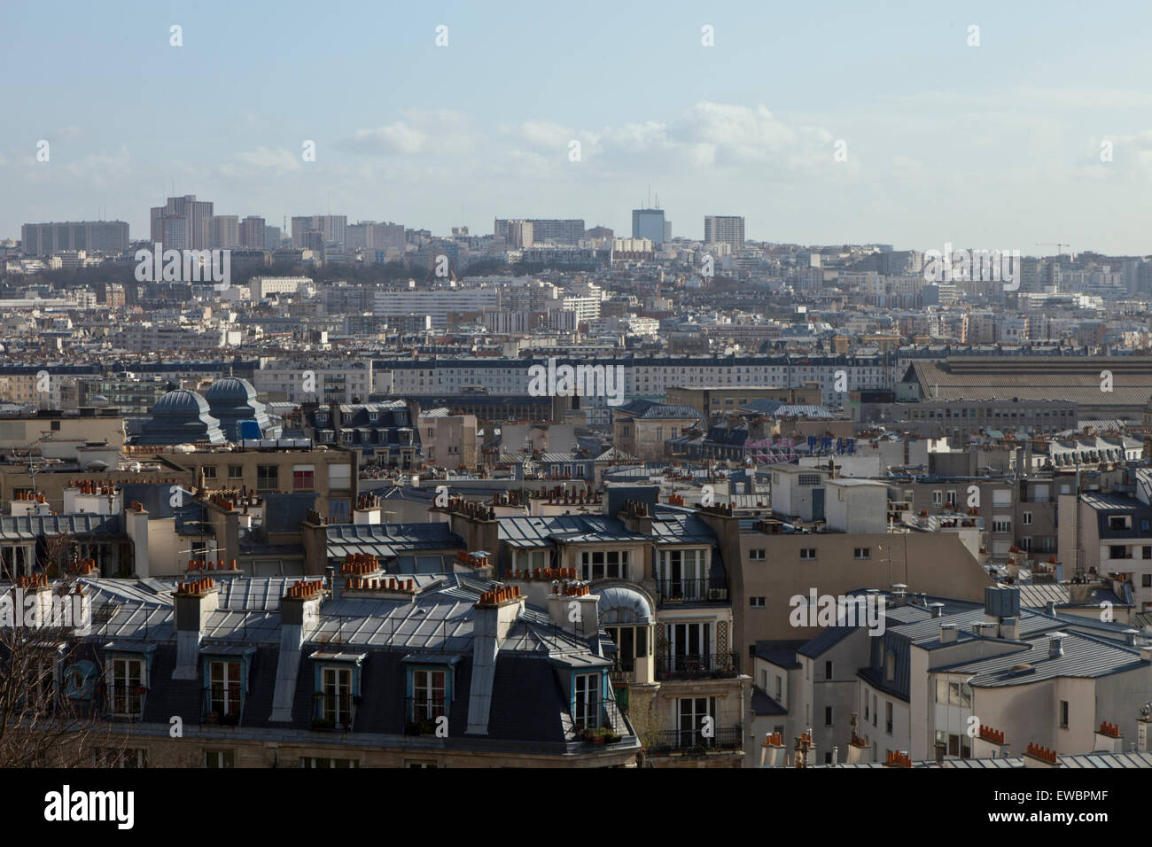 Vista su tutta la città di Parigi Francia Europa Foto Stock