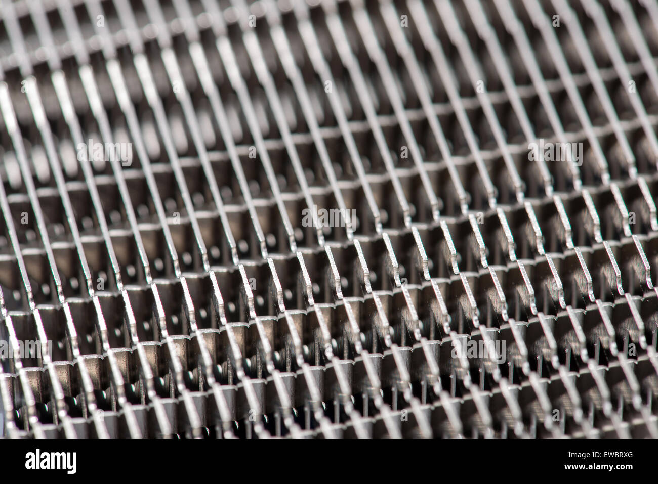Close-up del moderno processore del computer o dello scambiatore di calore del radiatore o il dissipatore di calore Foto Stock