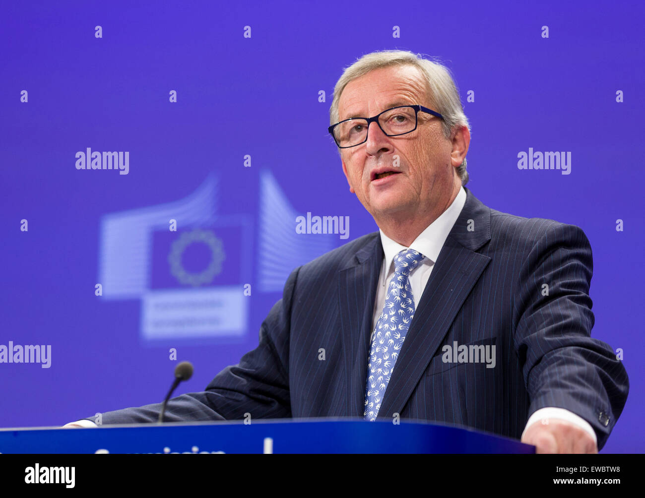 Il Belgio, Bruxelles: Jean Claude Juncker, presidente della Commissione europea (2014/11/05) Foto Stock