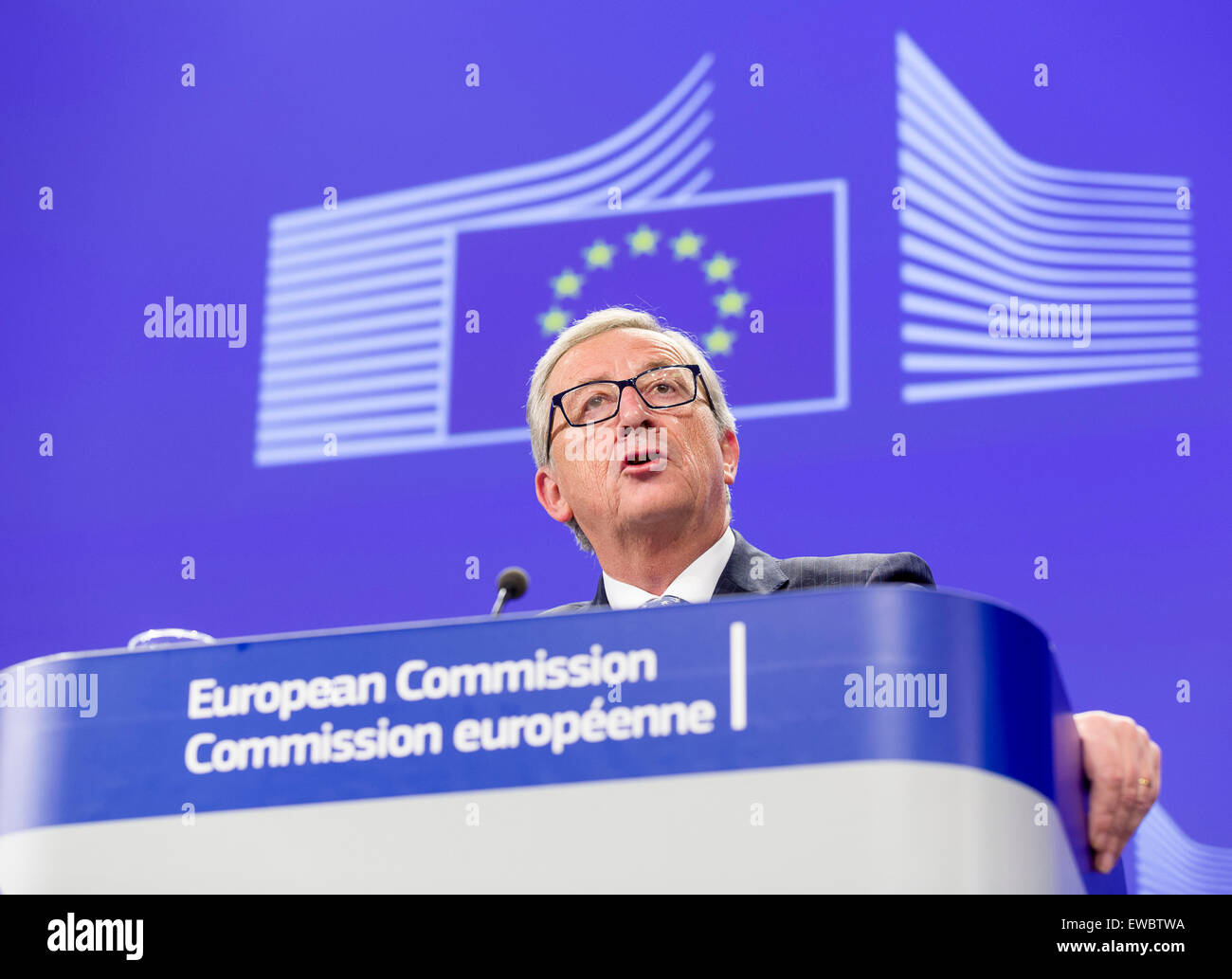 Il Belgio, Bruxelles: Jean Claude Juncker, presidente della Commissione europea (2014/11/05) Foto Stock
