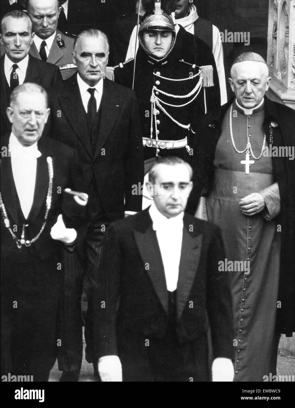 Georges Pompidou in Vaticano,1970 Foto Stock