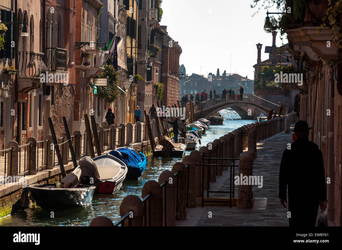 Fondamenta Ca' Bala' Canal a Venezia Italia Foto Stock