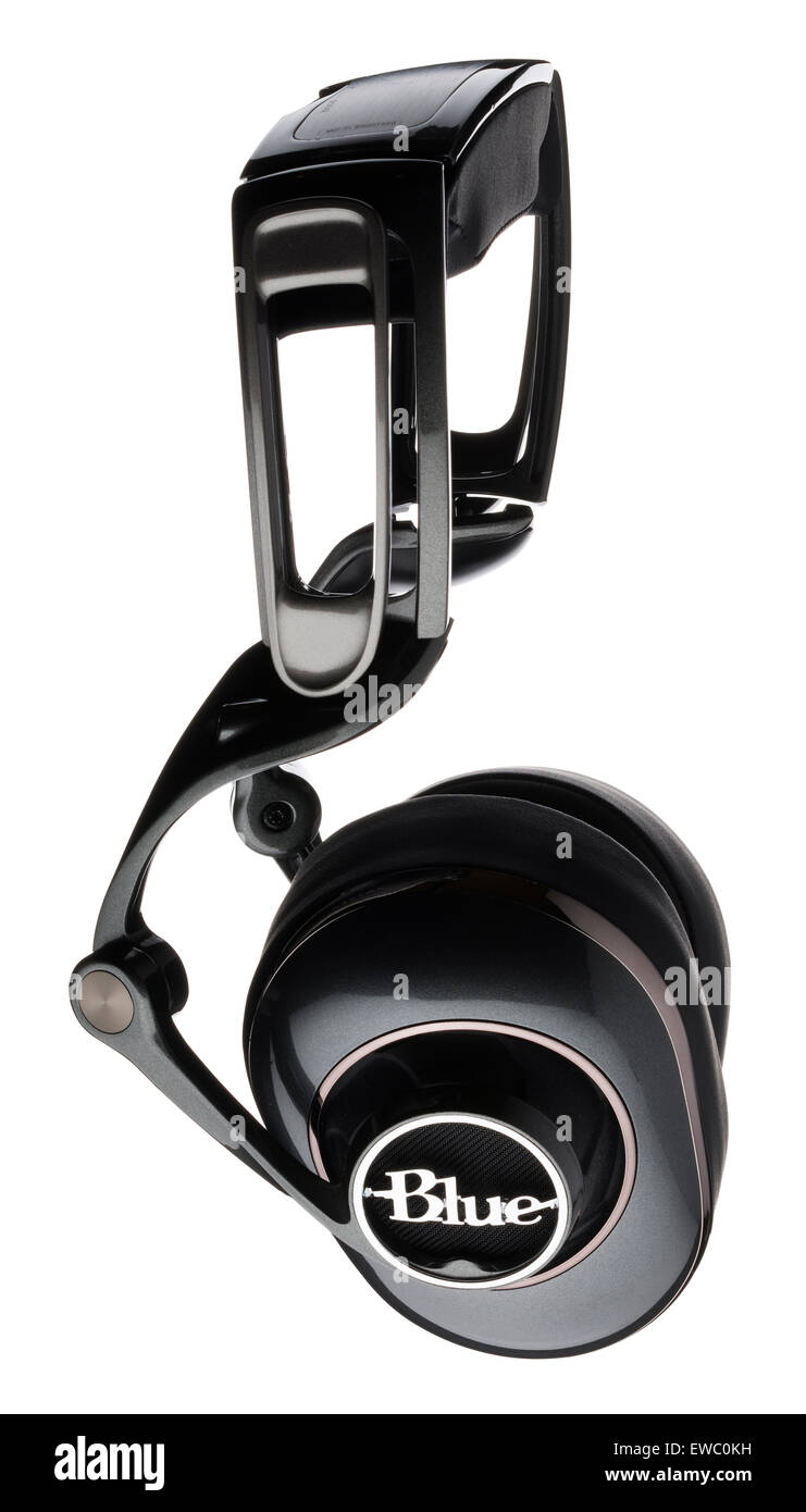 Blu Il design delle cuffie. Foto Stock
