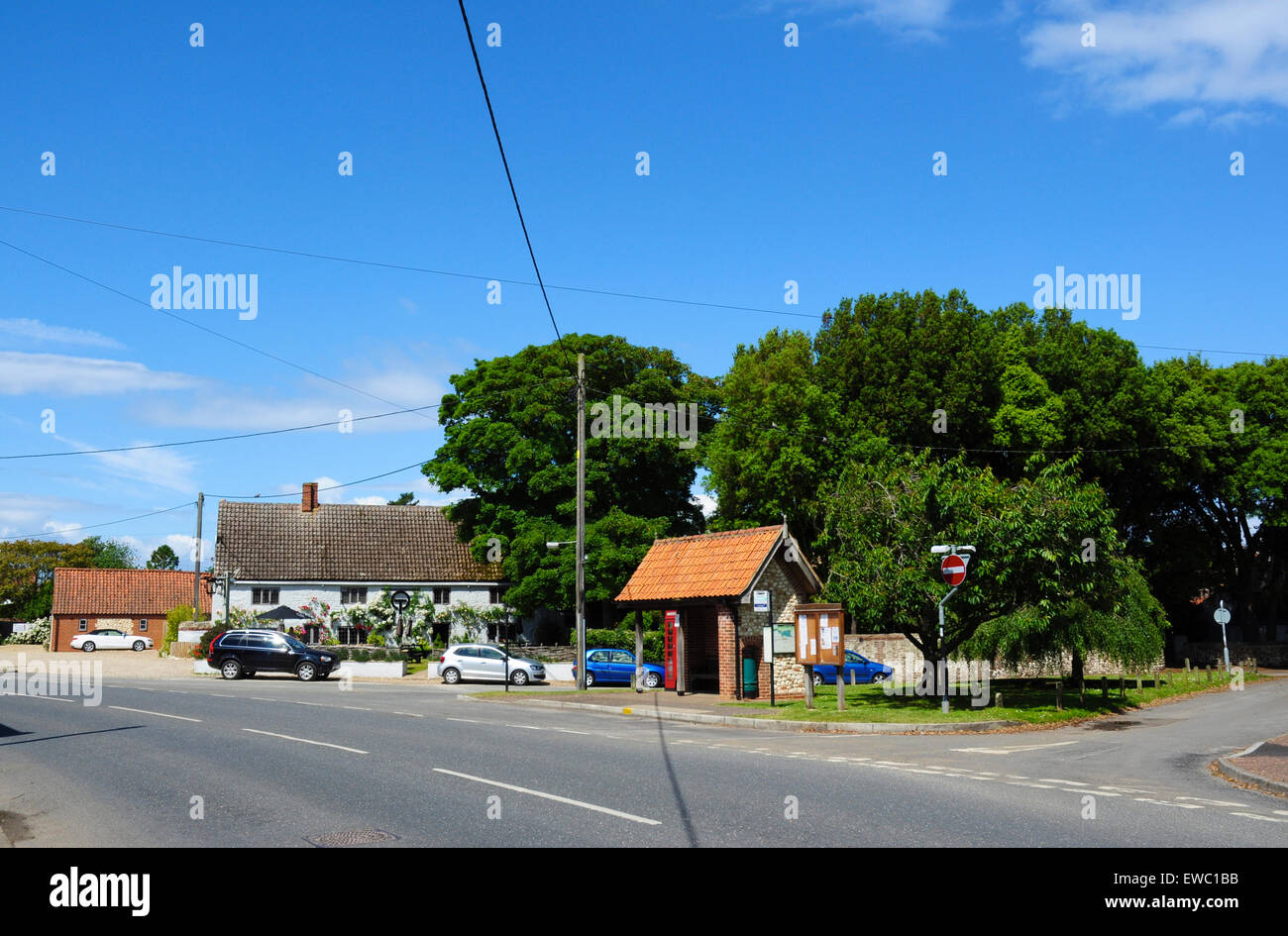 Nel centro del paese, Thornham, Norfolk, Inghilterra, Regno Unito Foto Stock