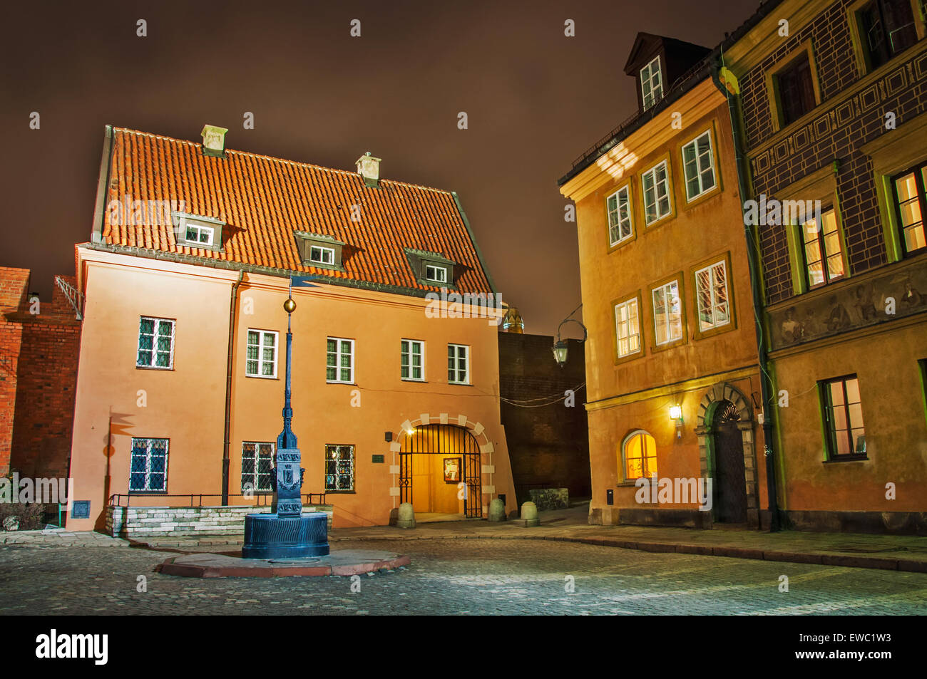 Città vecchia di notte. Foto Stock