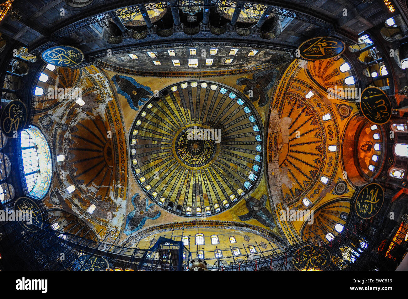 All'interno di Hagia Sophia in Istanbul, Turchia Foto Stock