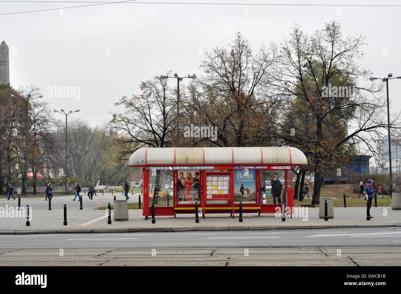 La stazione di autobus, Varsavia, Polonia Foto Stock