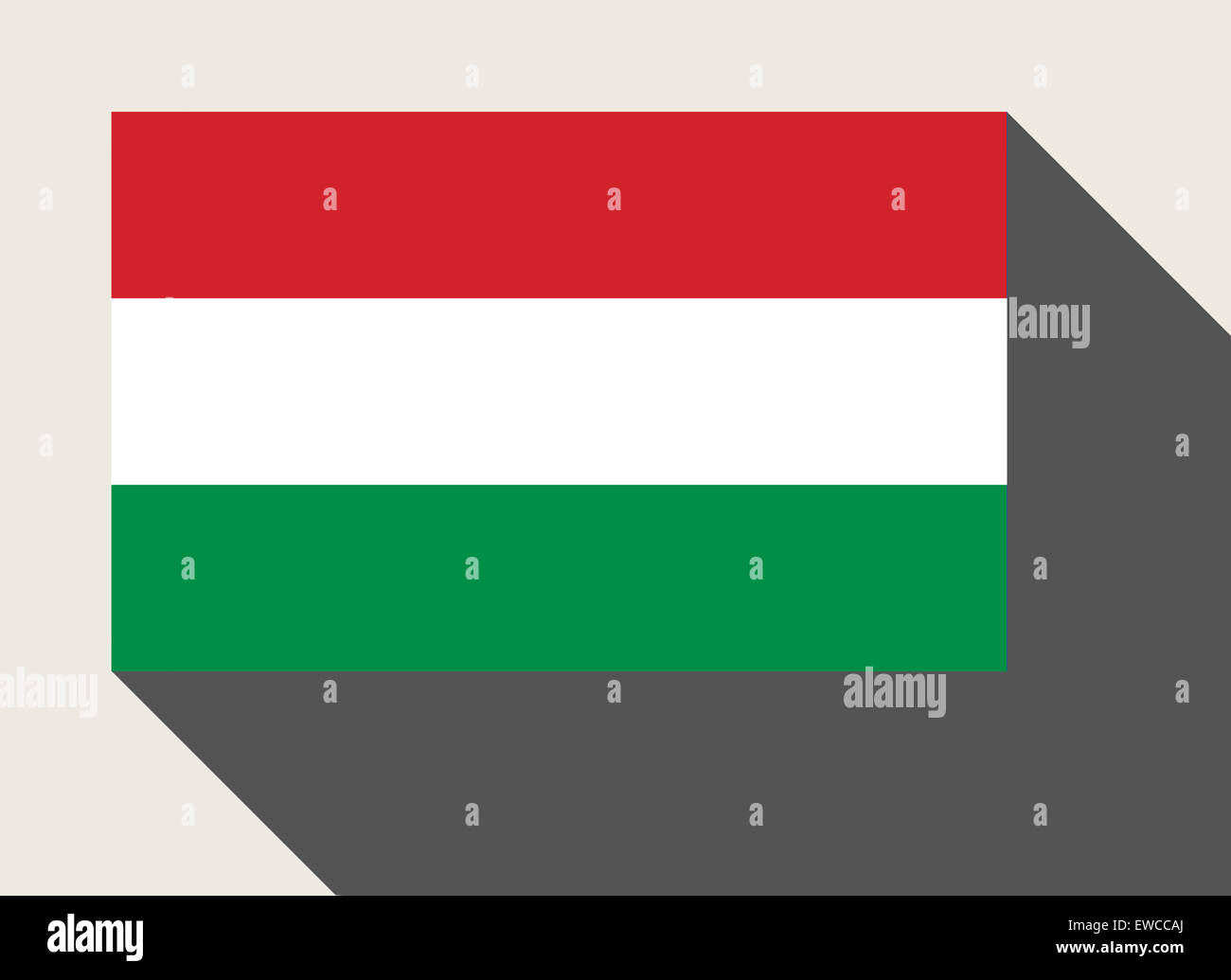 Ungheria bandiera in flat web design di stile. Foto Stock