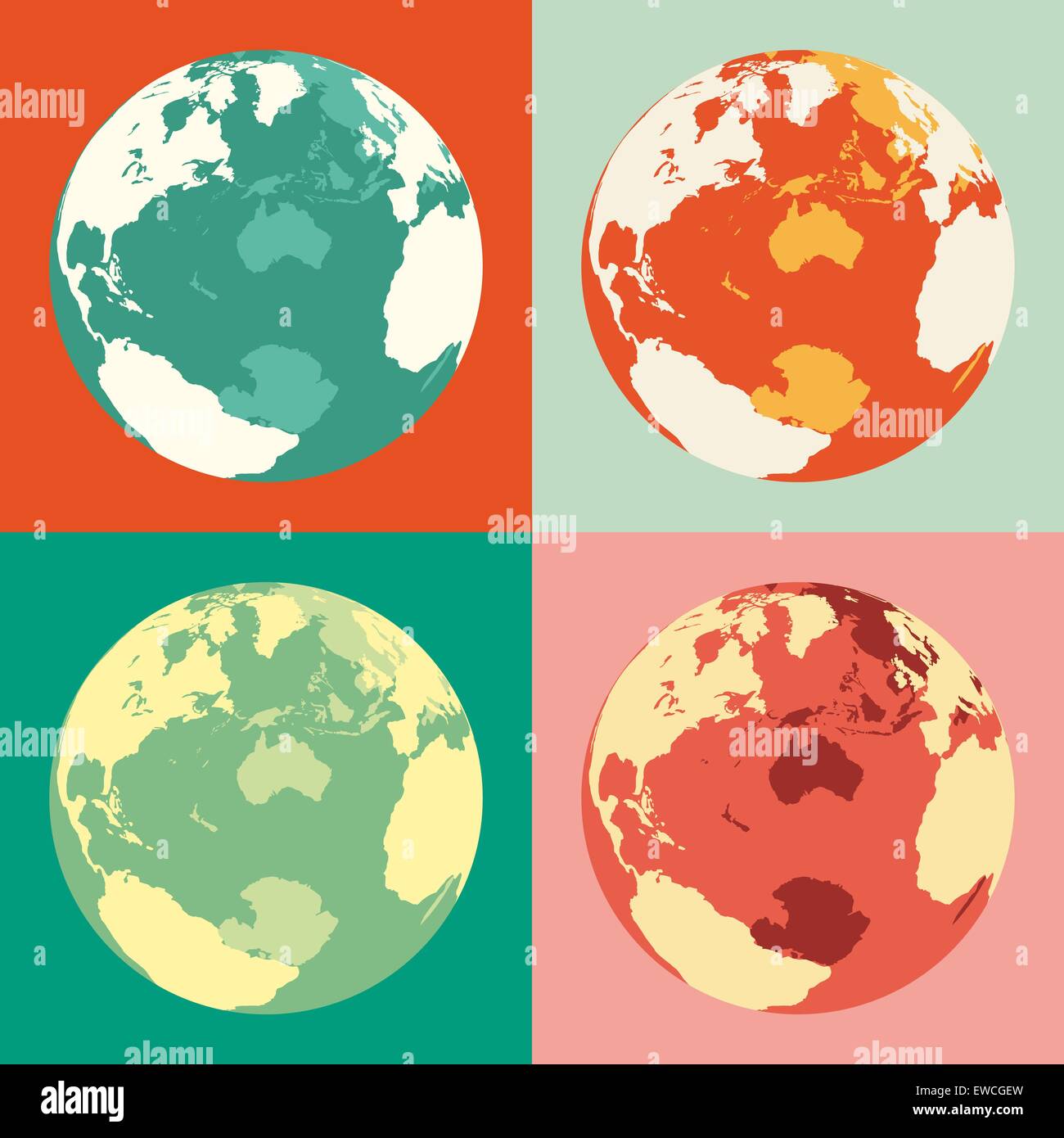 Globo mondo mappe. Illustrazione Vettoriale. Background aziendale. Può essere utilizzato come elemento di design. Illustrazione Vettoriale