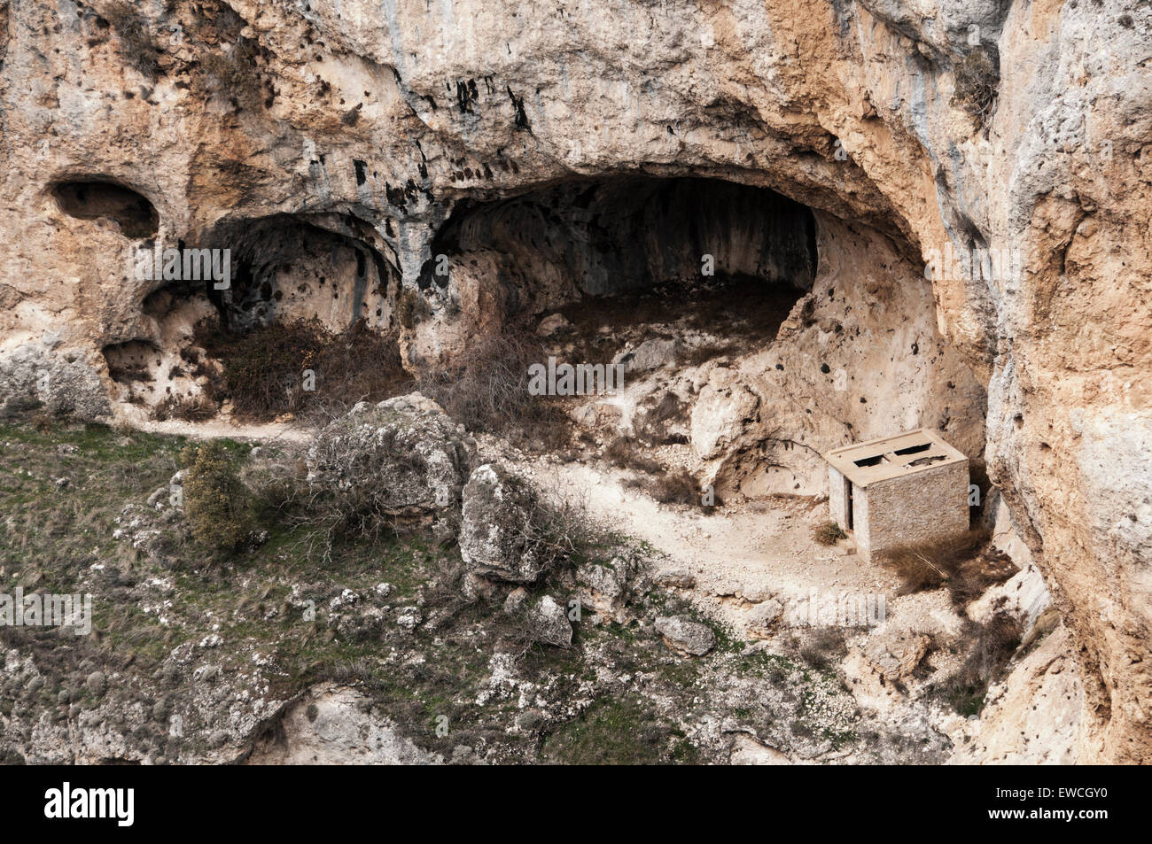 Vista da el 'Ventano del Diablo". Serrania de Cuenca. Spagna Foto Stock
