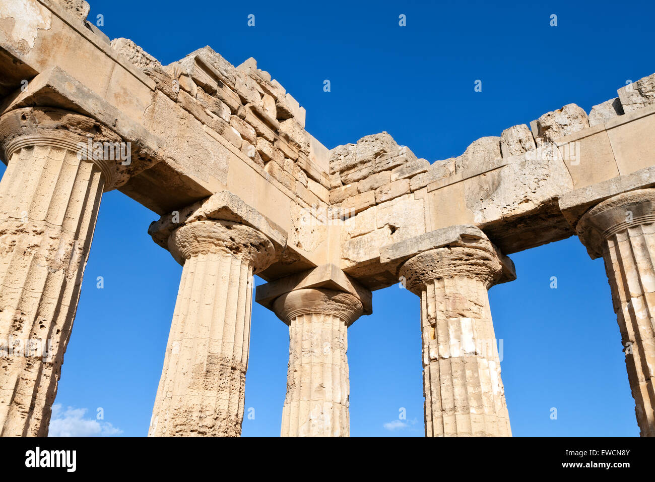 Tempio greco di Selinunte, Sicilia Foto Stock