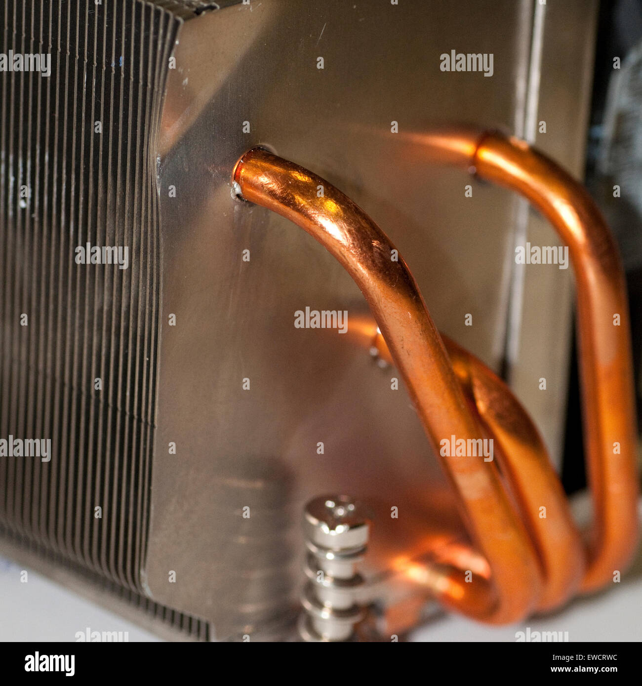 Dissipatore di calore realizzato con rame Foto Stock