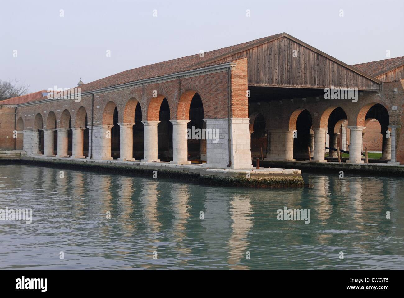 Venezia , Italia, l'Arsenale, dock di Gaggiandre Foto Stock