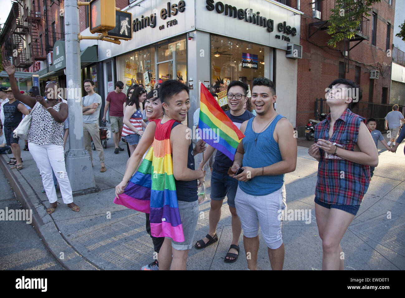 LGBT, Gay Pride Parade che annualmente si svolge sulla Quinta Avenue a Park Slope, Brooklyn, New York. Foto Stock