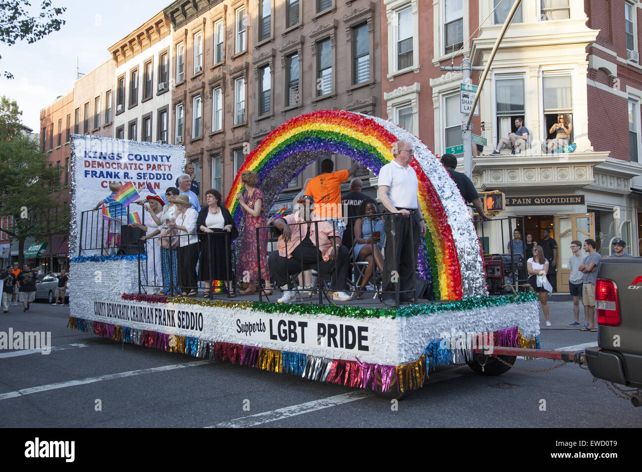 LGBT, Gay Pride Parade che annualmente si svolge sulla Quinta Avenue a Park Slope, Brooklyn, New York. Foto Stock