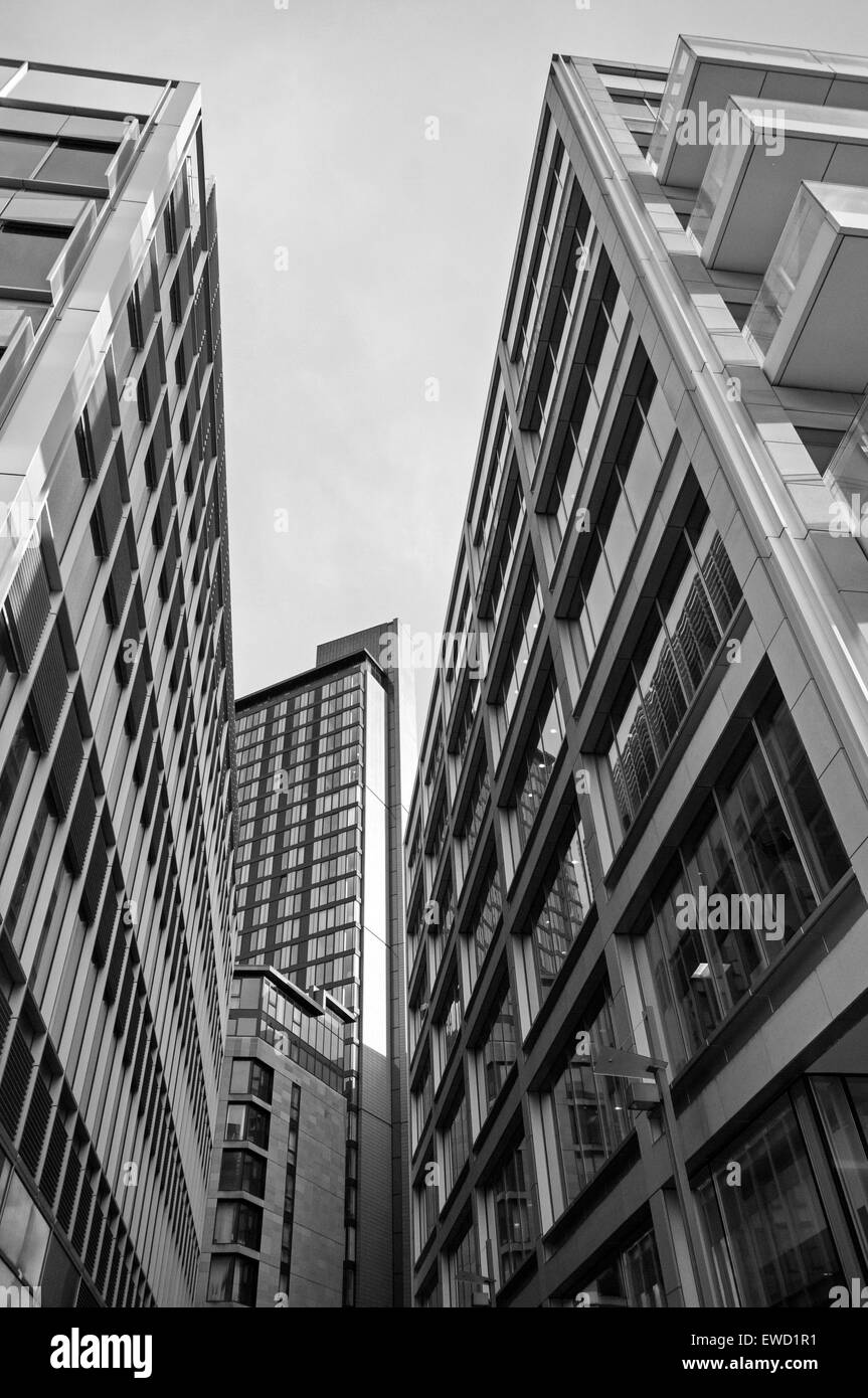 Cerca fino a edifici della città di Sheffield South Yorkshire England Regno Unito Foto Stock