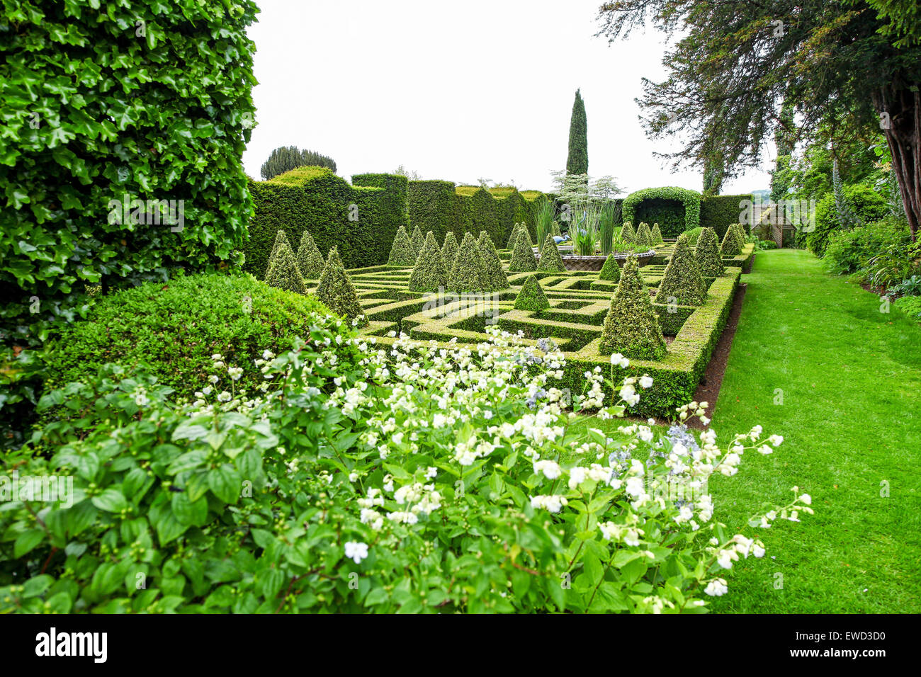 I giardini di Bourton House Bourton sulla collina Glousestershire England Regno Unito Foto Stock