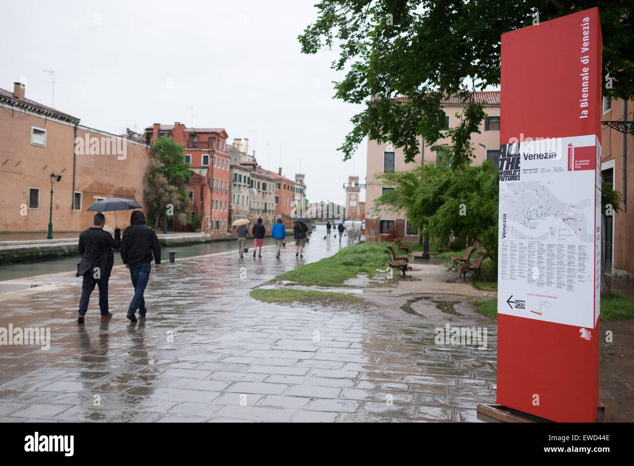 2015 Biennale di Venezia. Segno di ingresso. Foto Stock