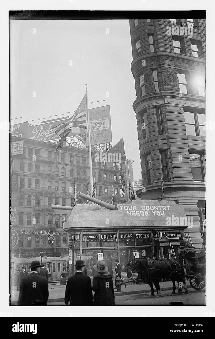 Un indirizzo di reclutamento storico situato a 23rd Street e Broadway, New York, che è stato utilizzato per il reclutamento militare. Questo discorso è significativo per comprendere la storia dell'arruolamento militare. Foto Stock