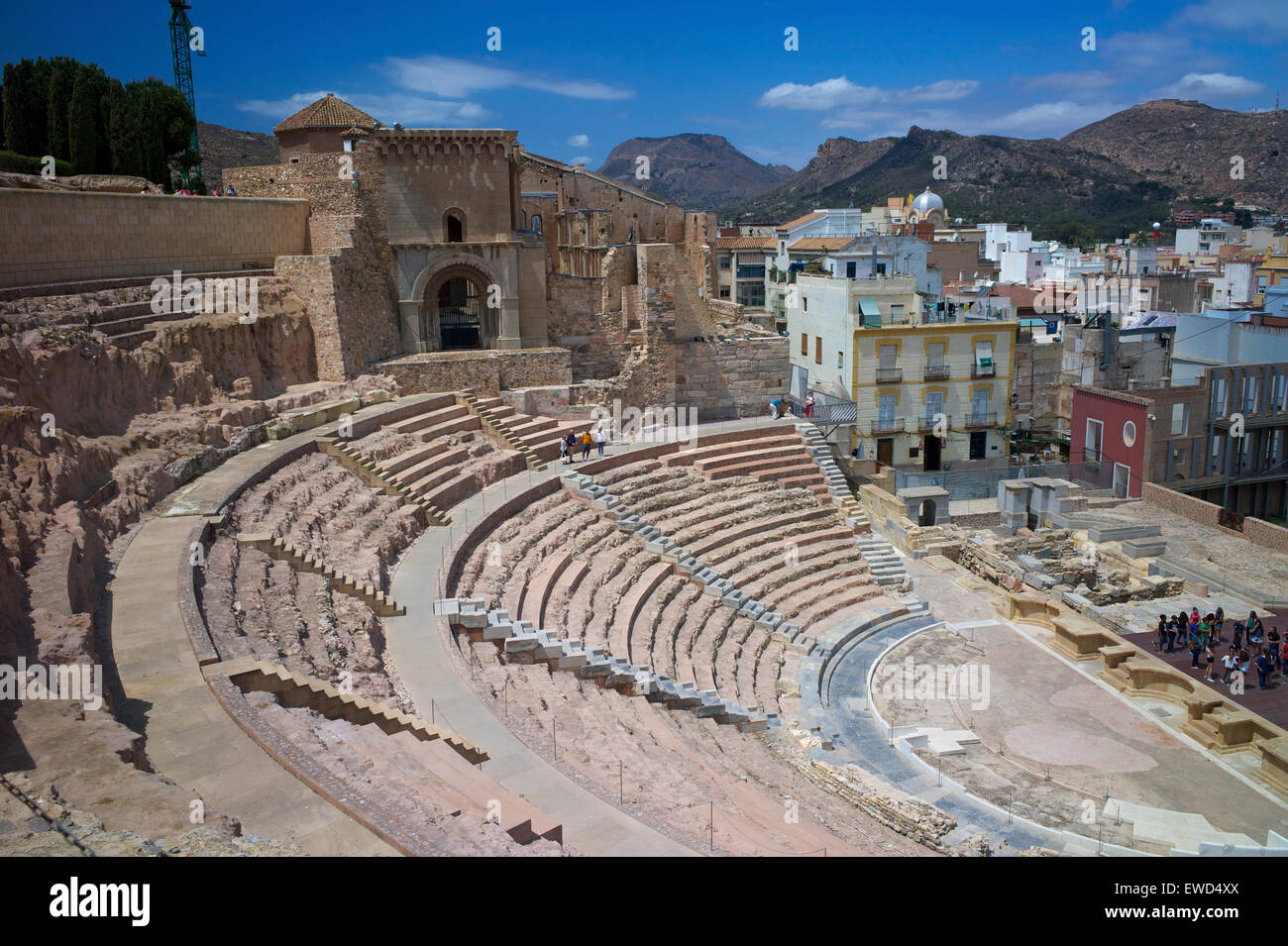 Il teatro romano, Cartagena, Spagna Foto Stock