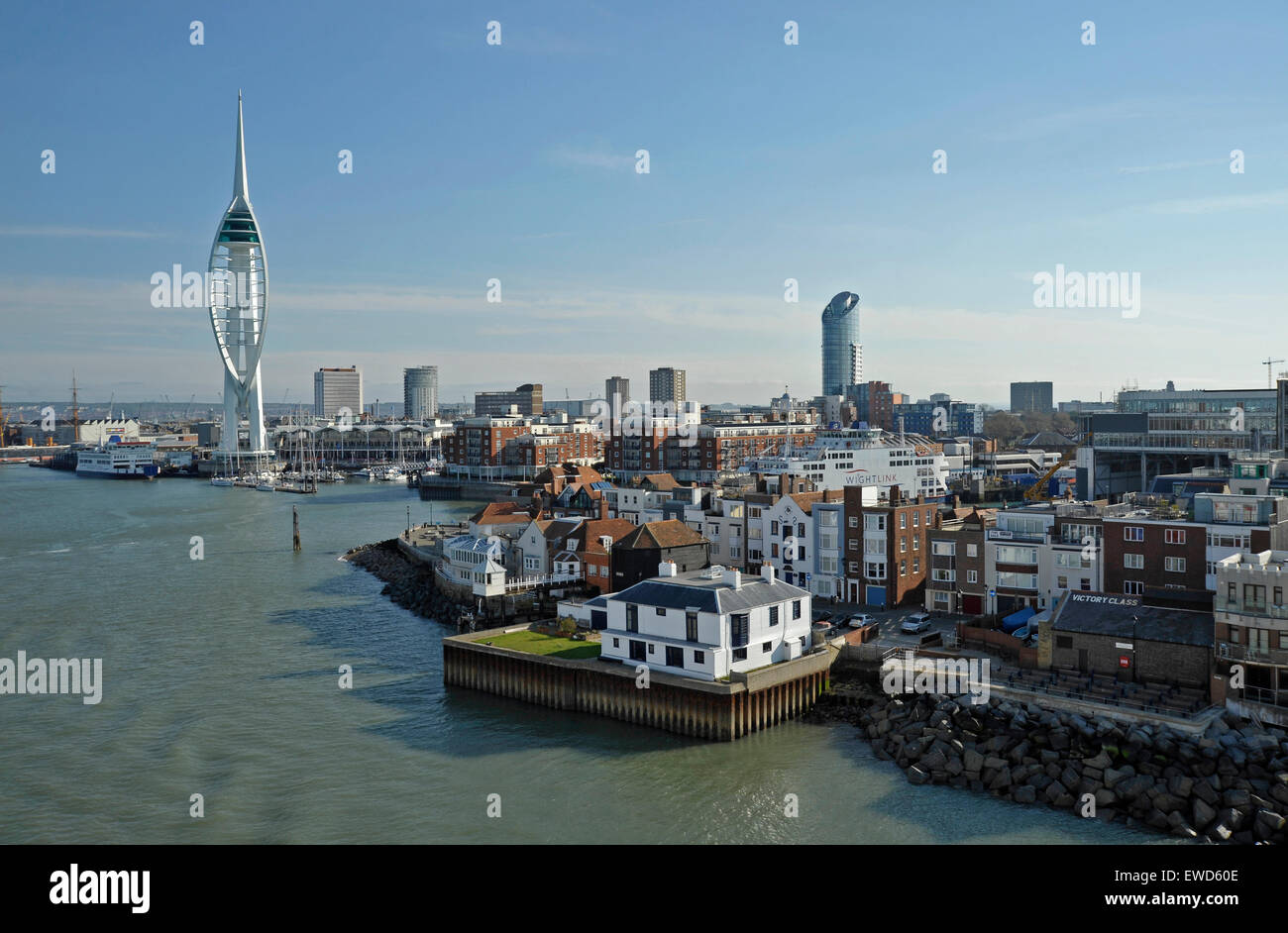 Il porto di Portsmouth Regno Unito Foto Stock