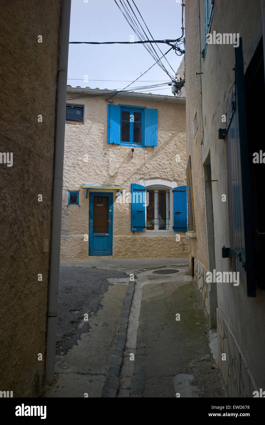 Strada di Sigean, Languedoc-Roussillon, Francia Foto Stock