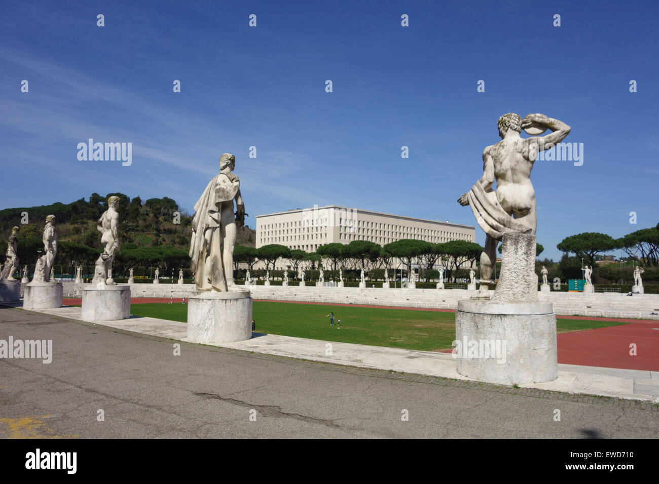 Stadio dei Marmi stadio sportivo costruito negli anni Venti al Foro Italico, Roma Italia Foto Stock