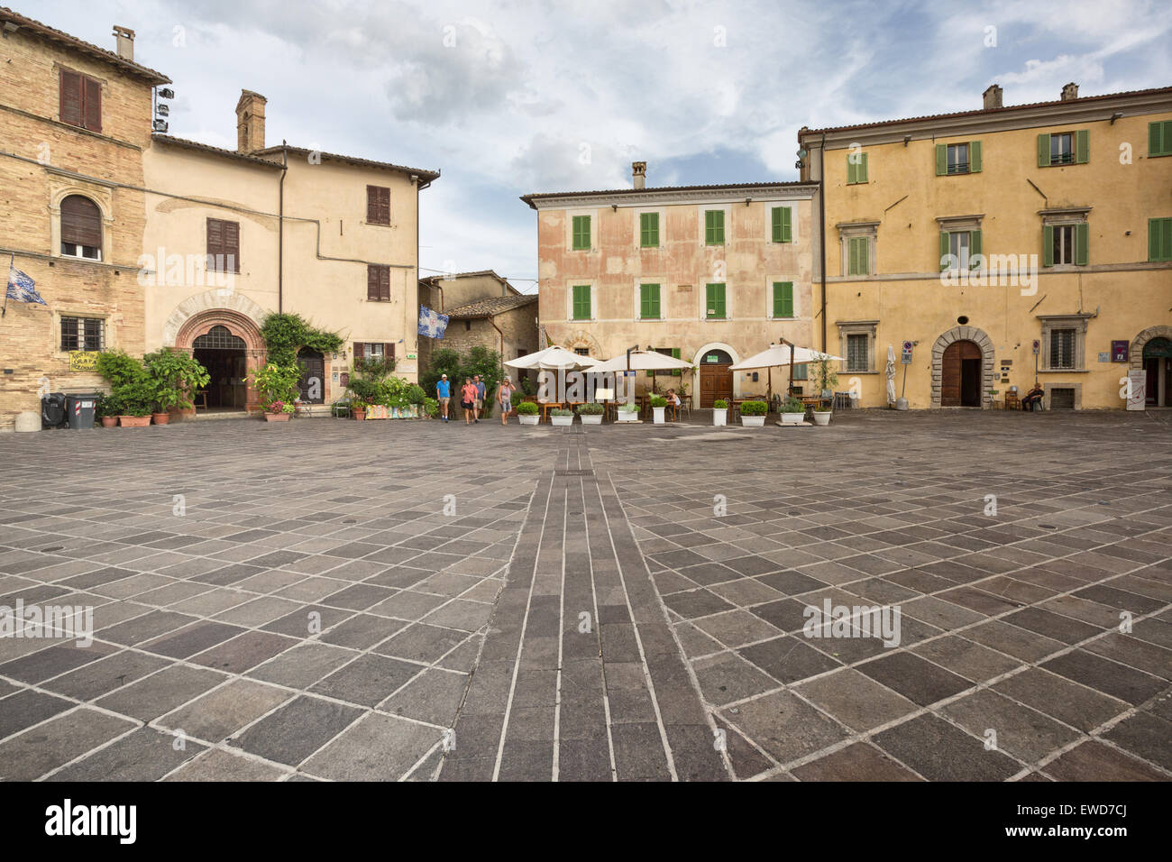Montefalco (Umbria, Italia) - City House square Foto Stock