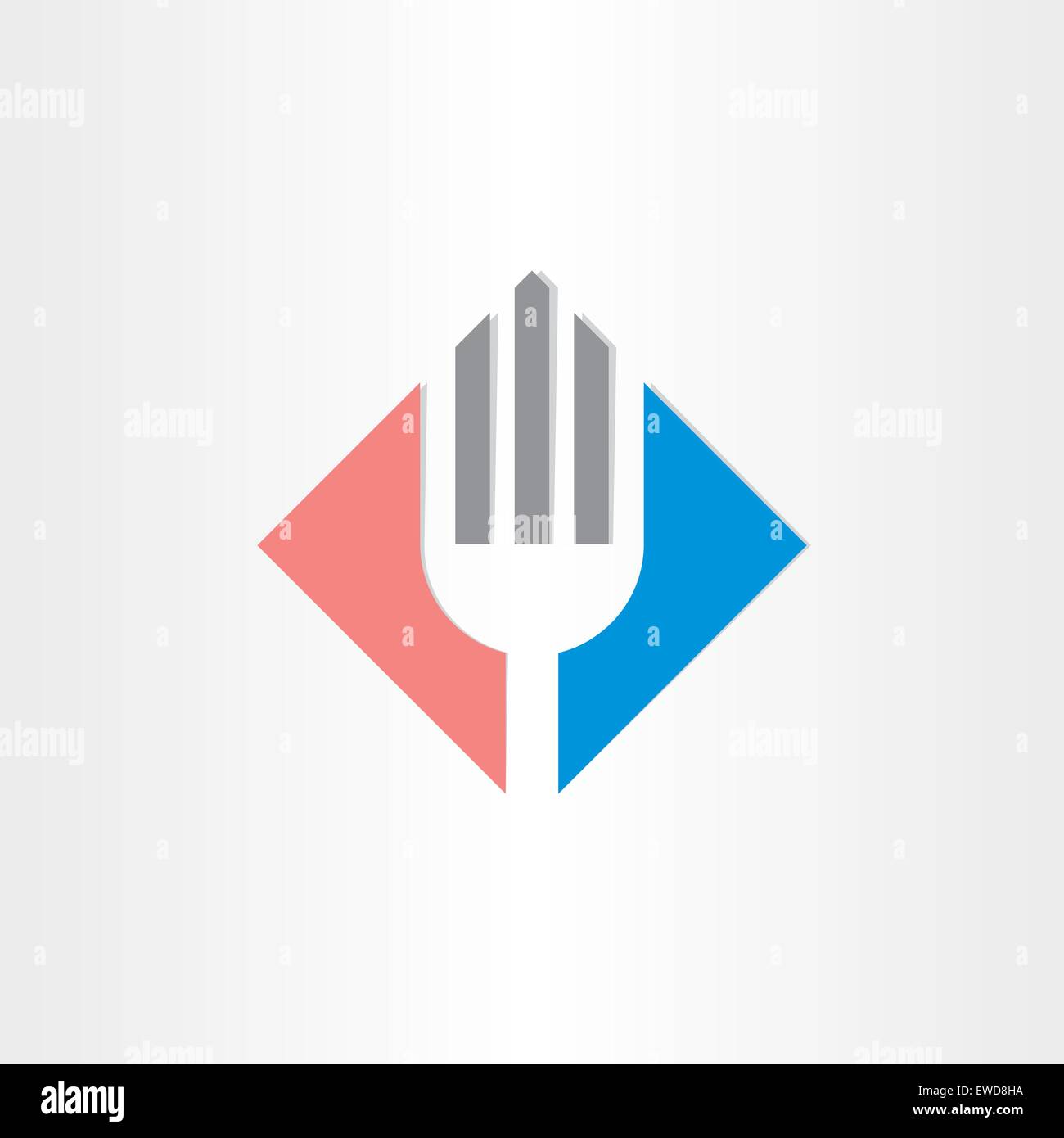 Logo forcella catering cottura icona vettore Illustrazione Vettoriale