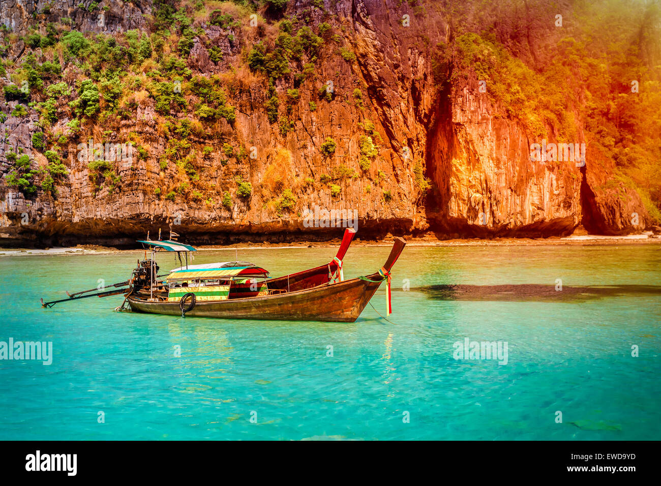 Il viaggio per l'isola di paradiso Foto Stock