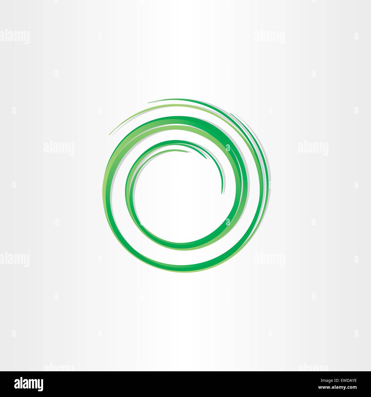 Vettore verde simbolo spirale design Illustrazione Vettoriale