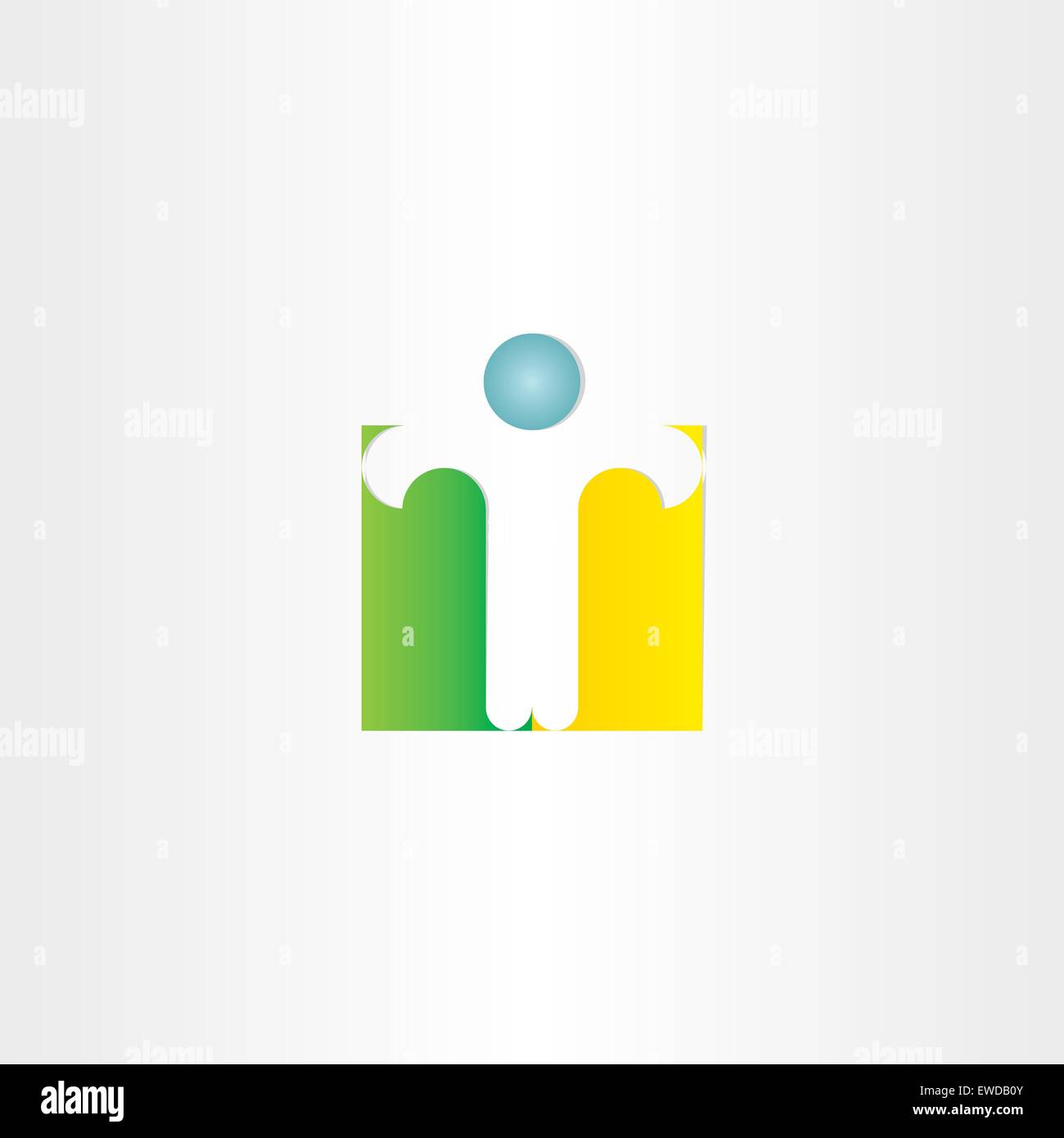 Lettera t uomo icona permanente di design Illustrazione Vettoriale