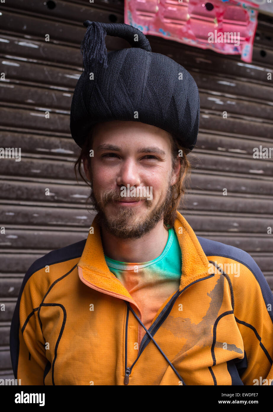 Ritratto di una persona interessante Foto Stock