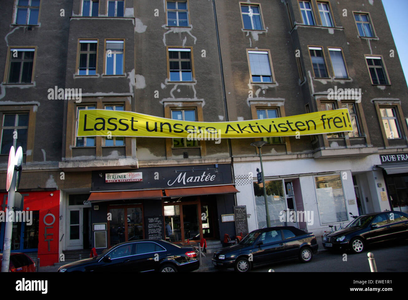 Settembre 28, 2013 - BERLINO: 'Lasst unsere Aktivisten frei!" (il rilascio dei nostri attivisti!') - proteste di Greenpeace contro la Russia a Foto Stock