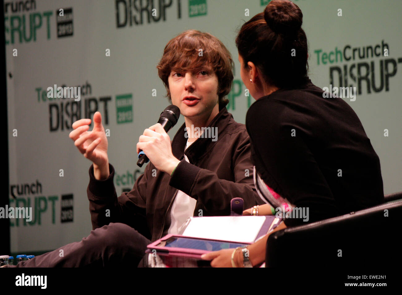 Settembre 29, 2013 - BERLINO: Matt Cohler (Benchmark capitale) al conferece 'Disrupt Europa: Berlino 2013' di TechCrunch, Arena Foto Stock