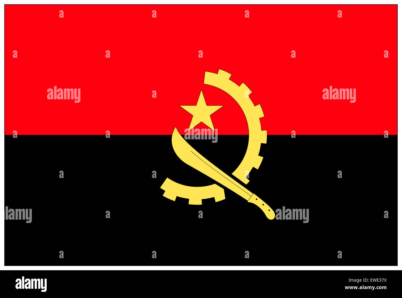 Fahne: Angola/ bandiera: Angola. Foto Stock