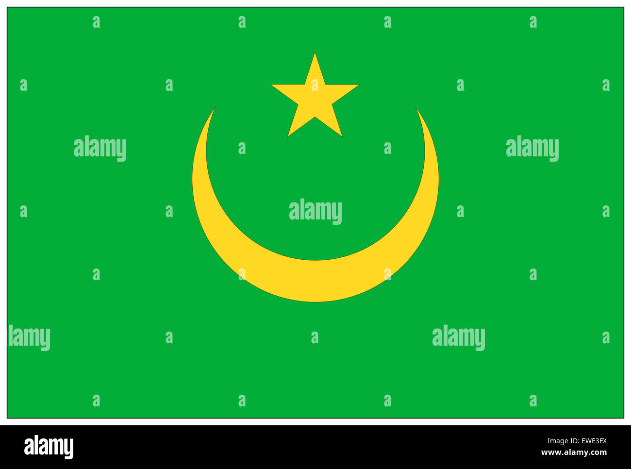 Fahne: Mauretanien/ bandiera: Mauritania. Foto Stock