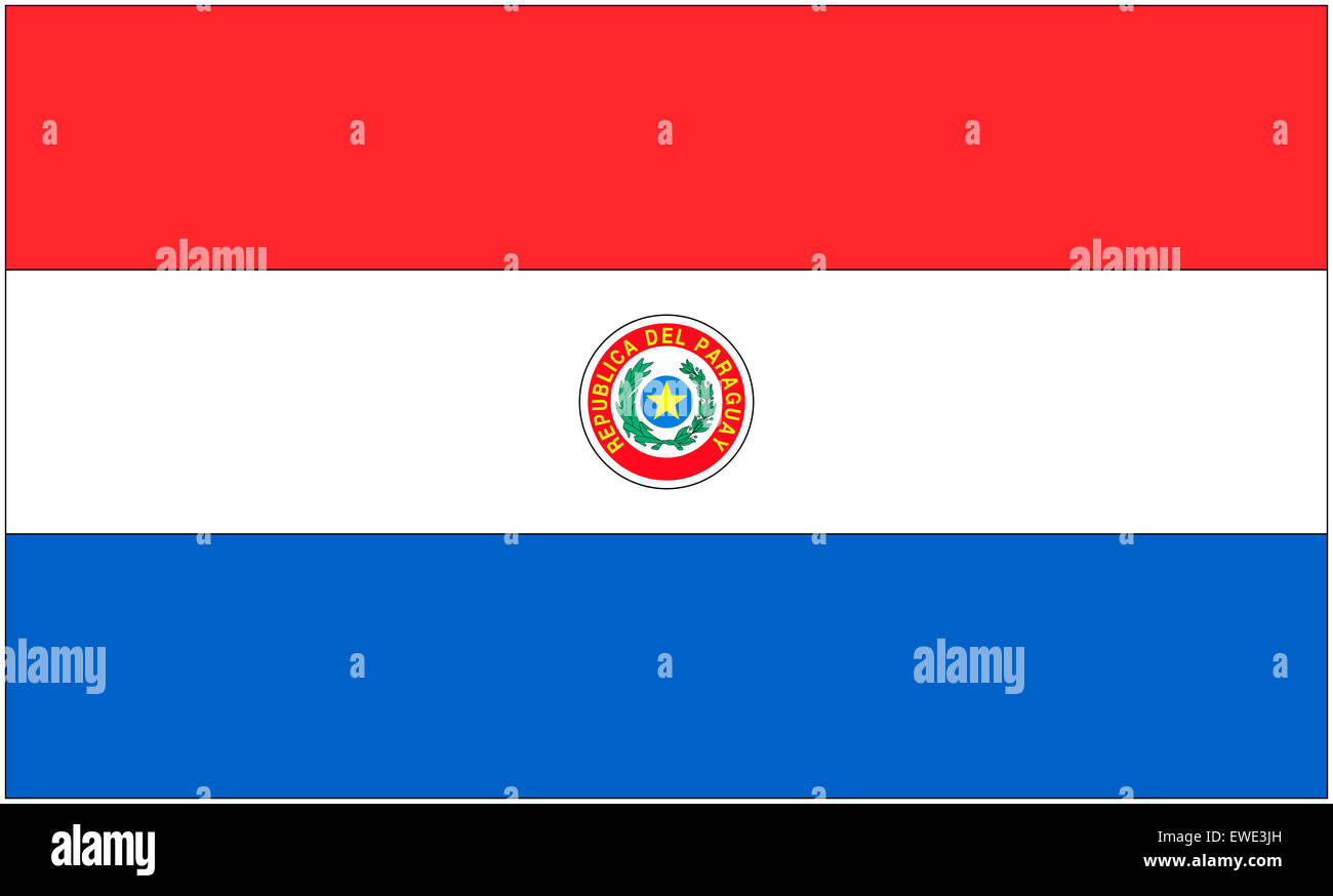 Fahne: Paraguay/ bandiera: Paraguay. Foto Stock