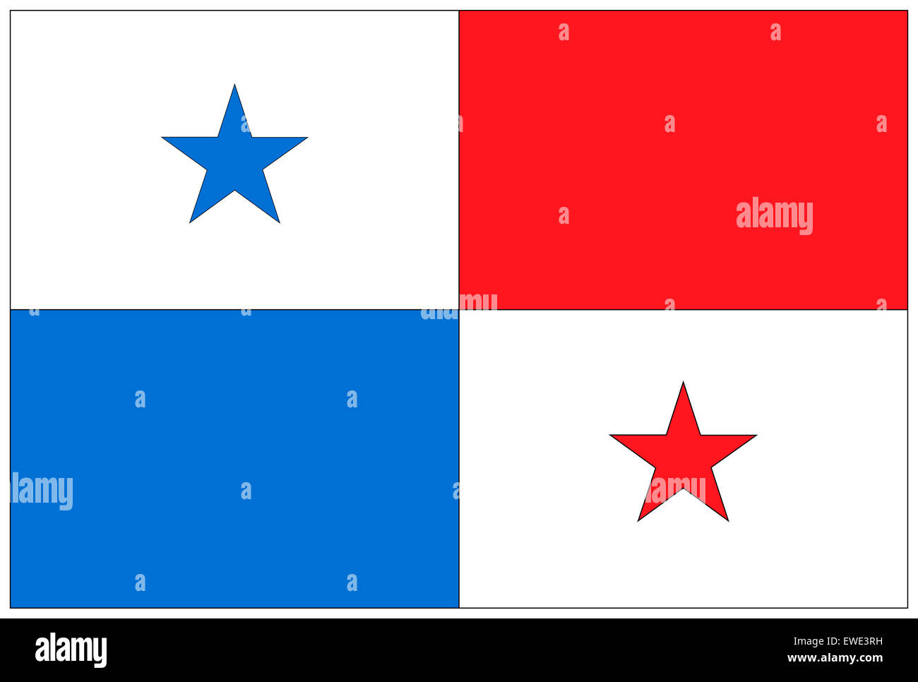 Fahne: Panama/ bandiera: Panama. Foto Stock